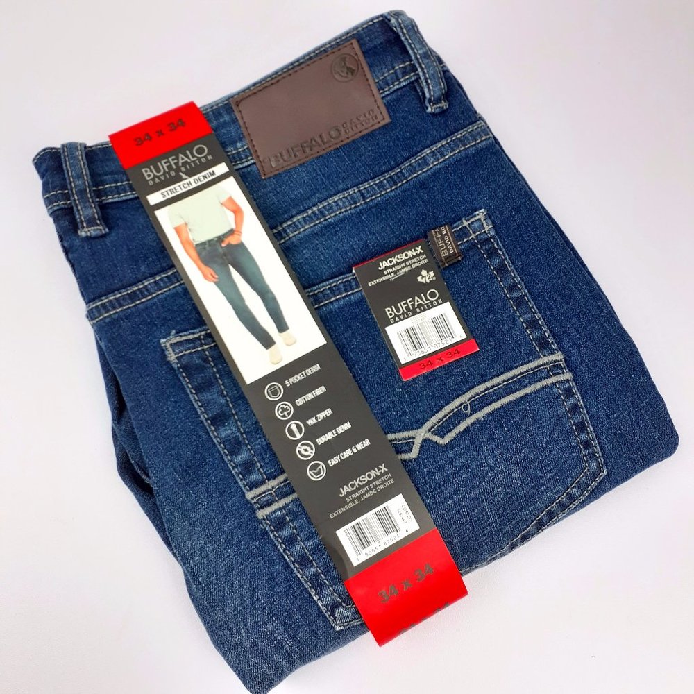 Buffalo David Bitton Jackson-X Straight Stretch Jeans 34x34